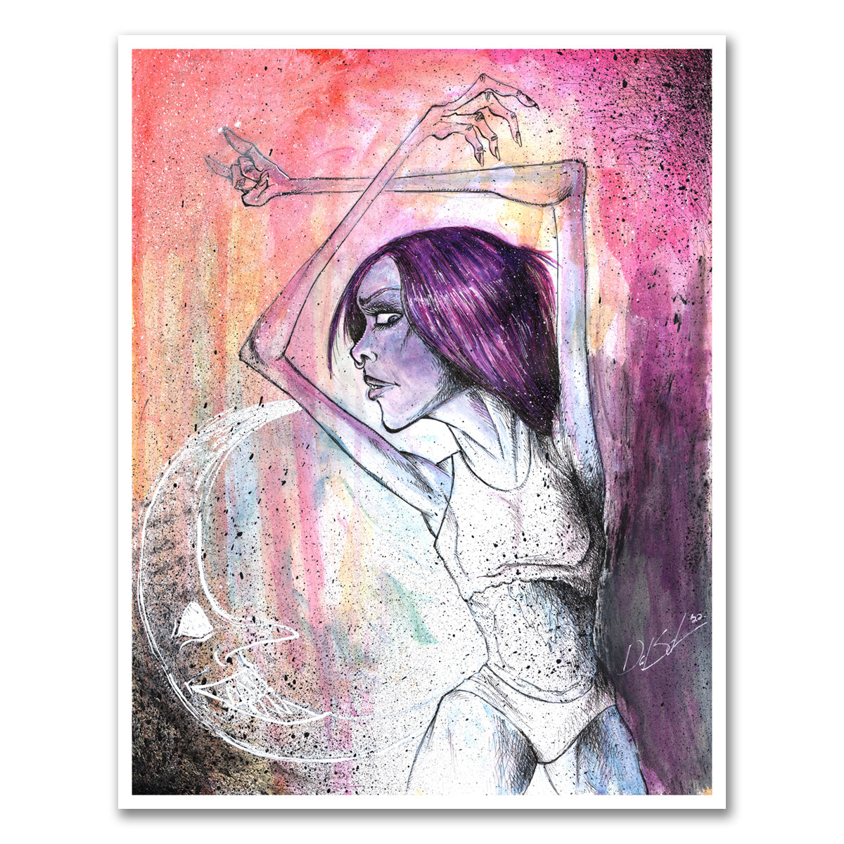 Violet Hex Print
