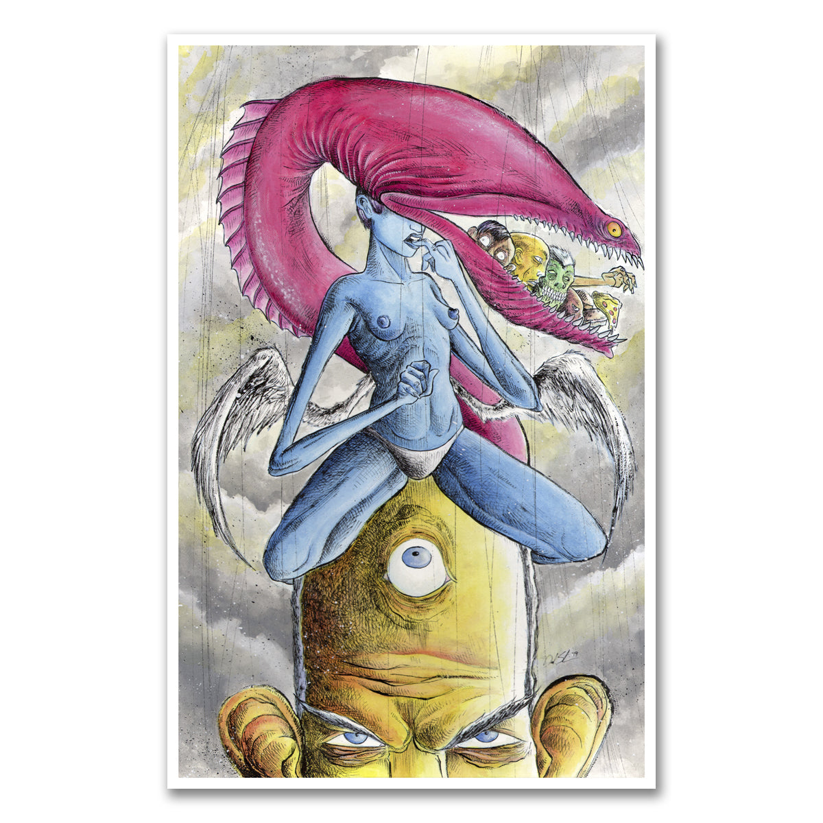 Wstrzemięźliwość - The Angel of Abstinence Print